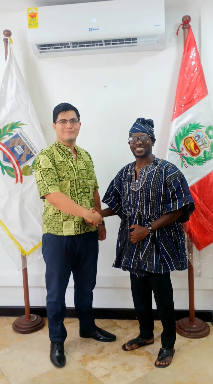 Global Art Connect team meeting with representatives of the Embassy of Peru in Ghana