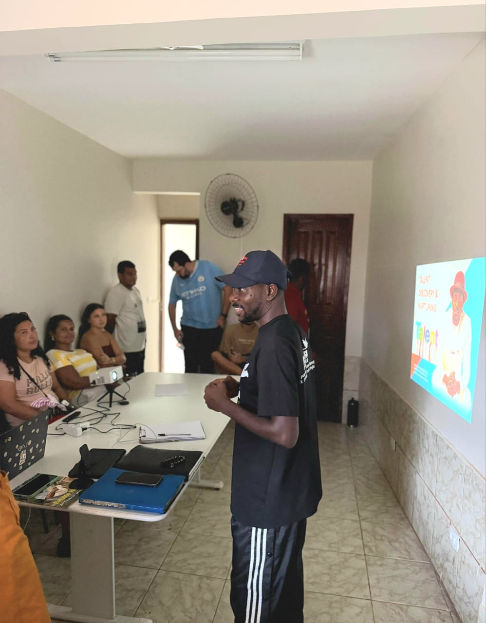 Talent discovery and nurturing workshop with community participants in Brazil