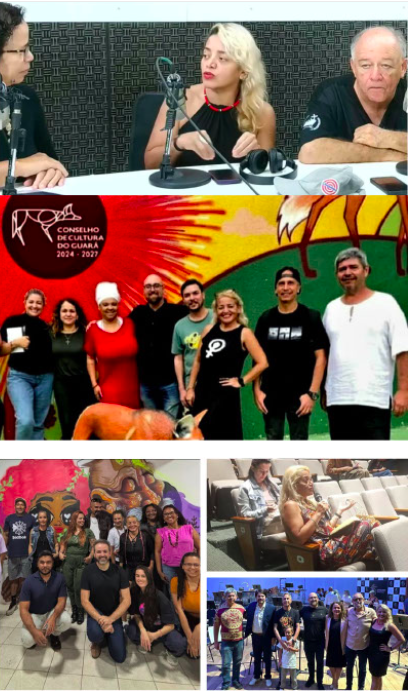 Lola serving on the Guará Cultural Council (2024–2027) alongside fellow councillors and community cultural leaders