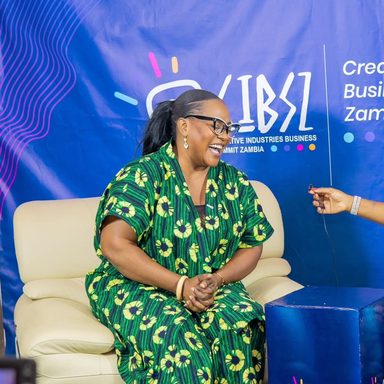 Cassie Kabwita in conversation at the Creative Industries Business Summit Zambia