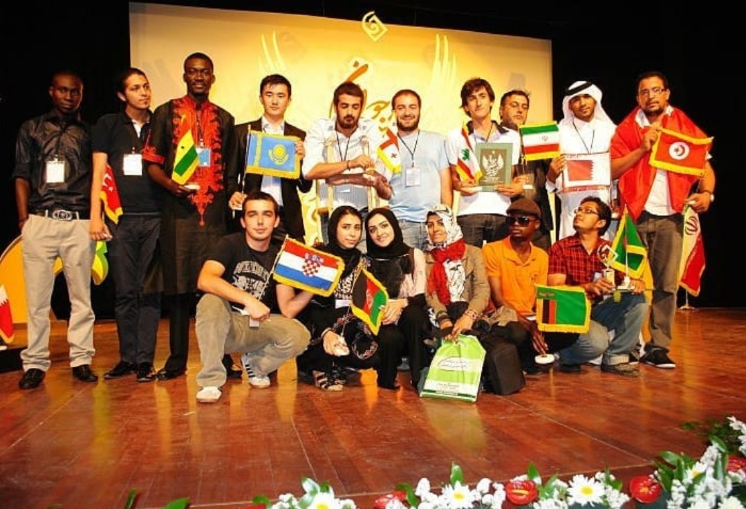 Kizito representing Ghana at the 18th International Artist Festival for Young Artists in Gorgan, Iran