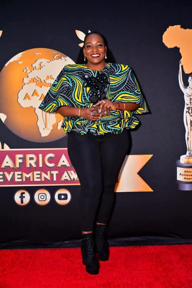 Cassie Kabwita at the Africa Achievement Awards